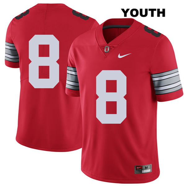 Ohio State Buckeyes Youth Kendall Sheffield #8 Red Authentic Nike 2018 Spring Game No Name College NCAA Stitched Football Jersey FC19Z52DS